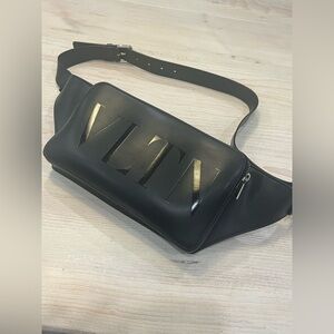 Valentino Black VLTN Belt Bag